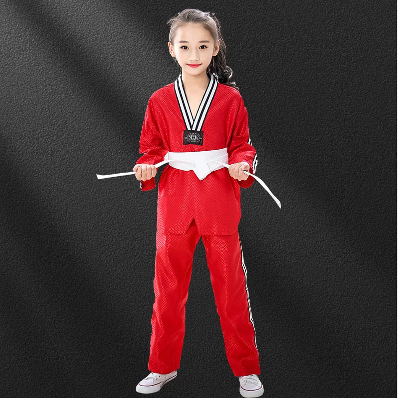 Adult And Children\'s Taekwondo Uniform Coach Dobok Men Women Long Sleeve TKD Shirt & Pants Set karate Gymnasium Training Suit