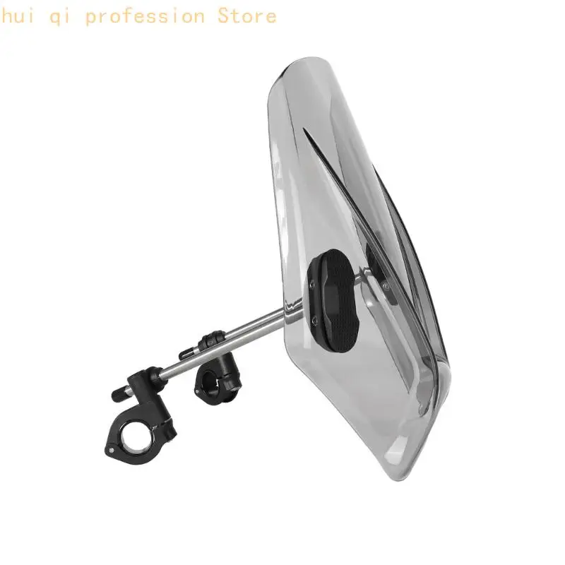 Daily Road Travel Motorrad-Windschutzscheibe, ABS-Lenker-Windabweiser mit Stangenhalterung für 22 mm 25 mm 28 mm Stangen H8WE – Detail 4