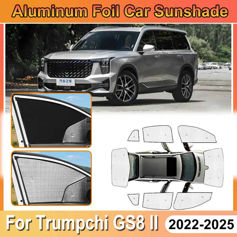 

For Trumpchi GS8 Accessories MK2 ES9 2022-2025 Car Aluminum Foil Windshield Sun Shade Cover UV Protector Heat Shield Accessorios