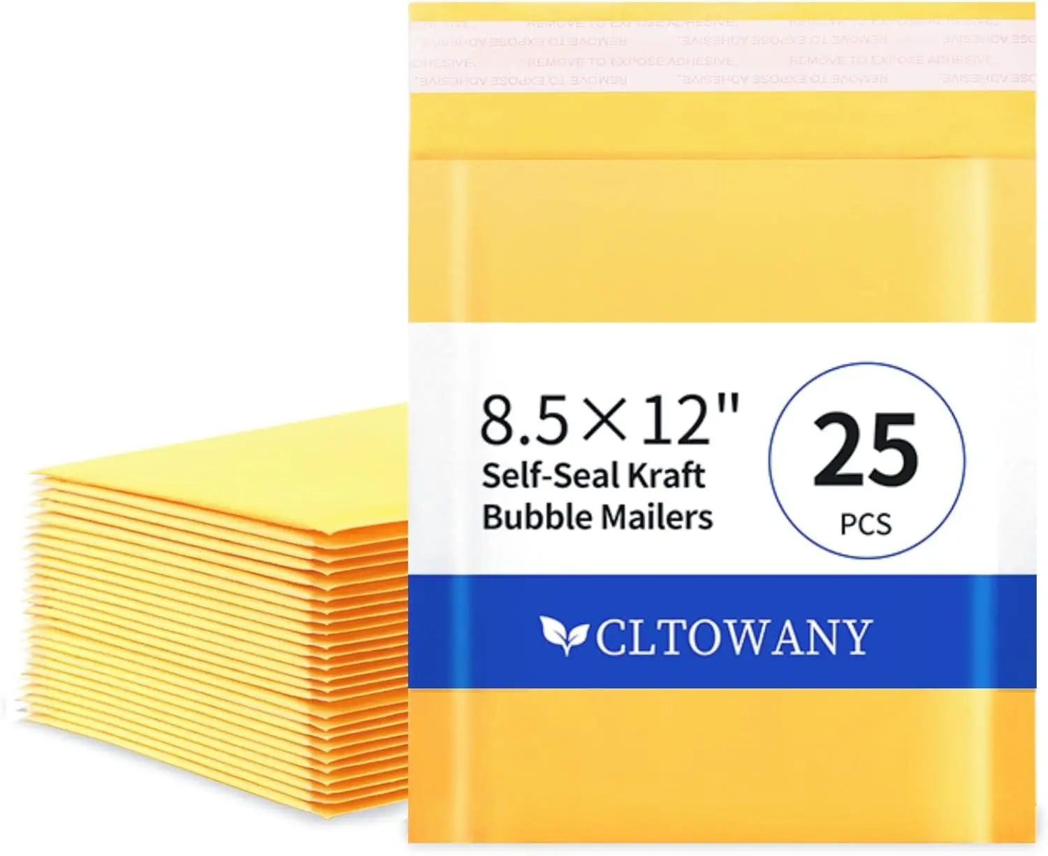 

Padded Envelopes 8.5x12 Self-Sealing Mailers for Shipping, 25 Pack Kraft Bubble Mailers