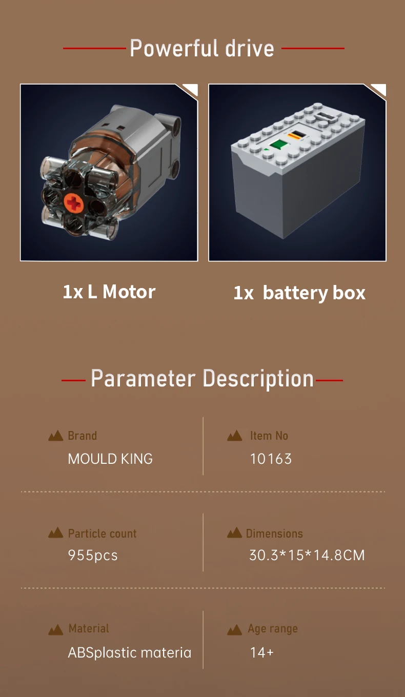 Mould King 10131 Technical Car Part Building Block W16 Engine for BGT Supercar Set Assembly Car Brick Toys Kids Christmas Gift