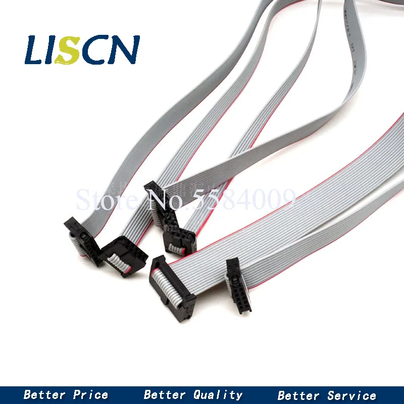 2.0mm pitch FC-6/8/10/14/16/20/24/40/50/60 PIN JTAG ISP DOWNLOAD CABLE Gray Flat Ribbon Data Cable  FOR DC3 IDC BOX HEADER