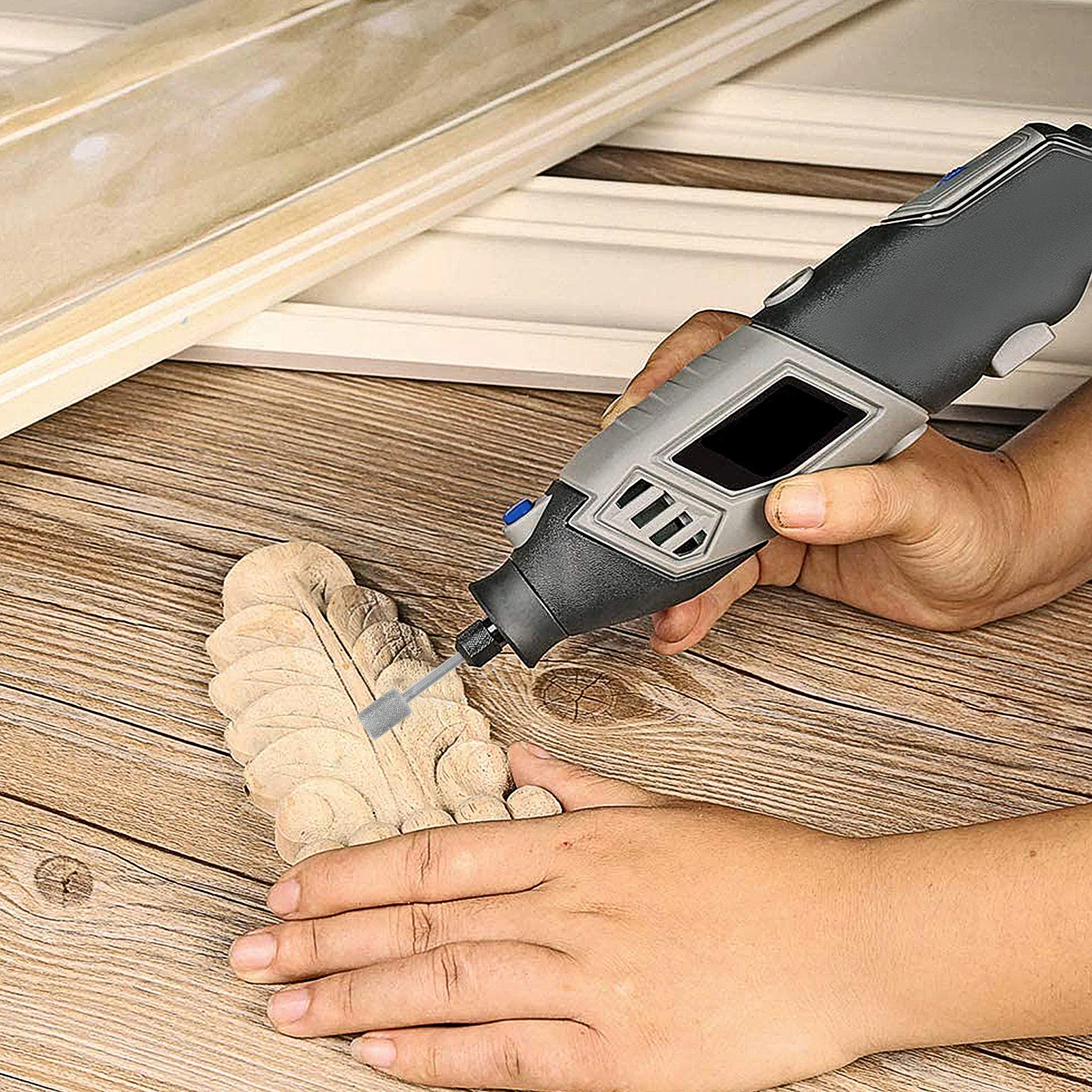 

12Pcs Diamond Grinding Heads Cylinder Set Durable Alloy Rotary Tool Bits Stone Carving Craft Polishing Grinder Bits