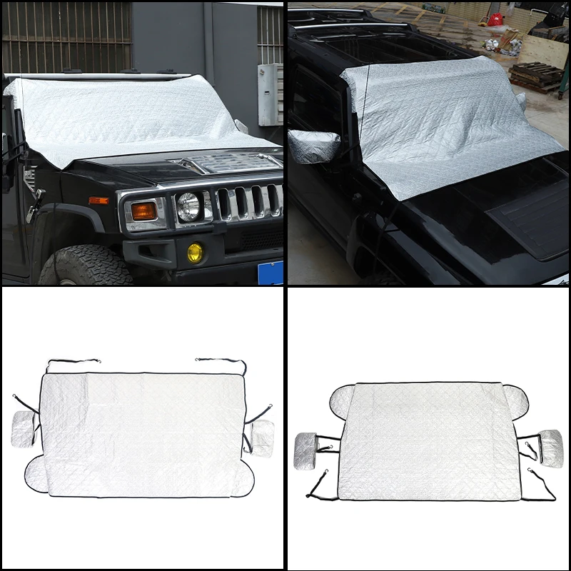 For 2003-2009 Hummer H2 H3 Windshield Snow Shield Frost Cover Cotton Velvet Anti-Freeze Winter Car Accessories 1Pc