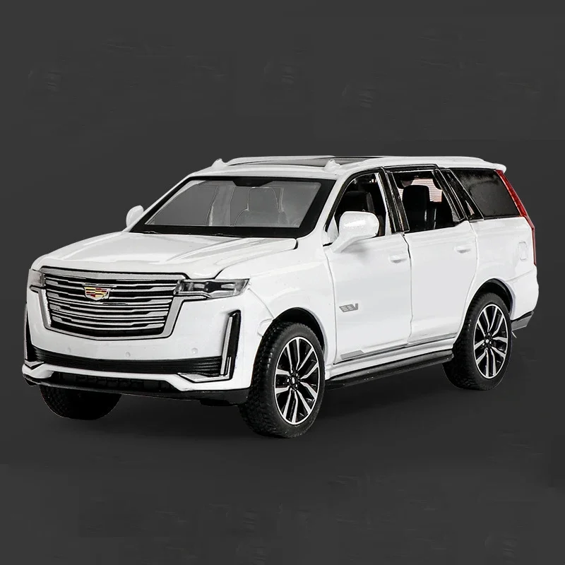 

1:32 Escalade off-road vehicle Simulation Diecast Metal Alloy Model car Sound Light Pull Back Collection Toy Gifts