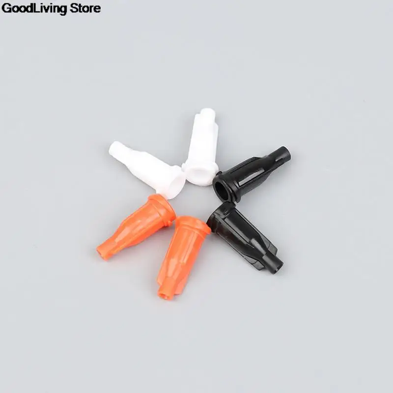 100Pcs Plastic Syringe Tips Caps Injector Dispenser Dispensing Needle Sealing Plug Standard Syringe Luer Stop Caps Supplies