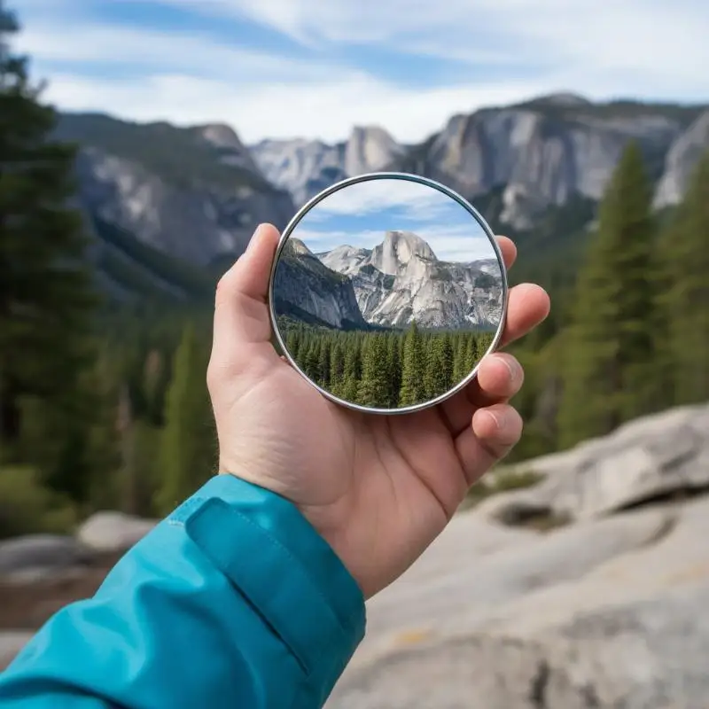 Tragbarer Reise-Handspiegel für Selfies, Konvexer Spiegel für Solo-Reisen, Fotografie-Requisite, Reisezubehör