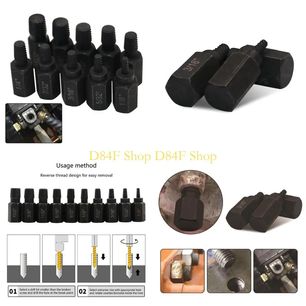 D84F Multi-application Screw Extractor High-quality Steel Extractor Repair Tools