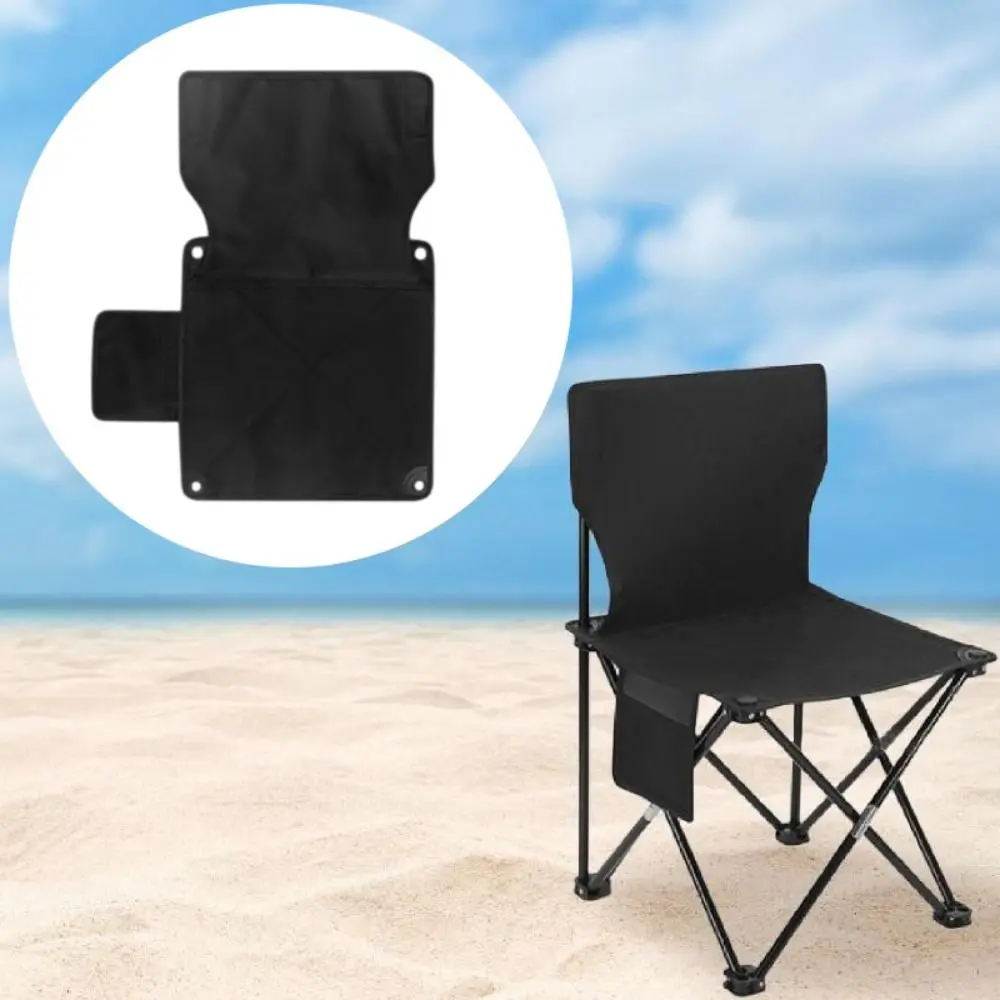 Double-layer Folding Chair Replacement Cover Thickened with Backrest Camping Chair Mat Anti-slip Chair Cushion