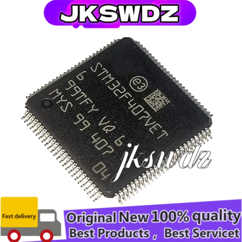 

1PCS 100% New STM32F407VET6 STM32F407VGT6 STM32F407 VET6 STM32F407 VGT6 QFP-100 Chipset