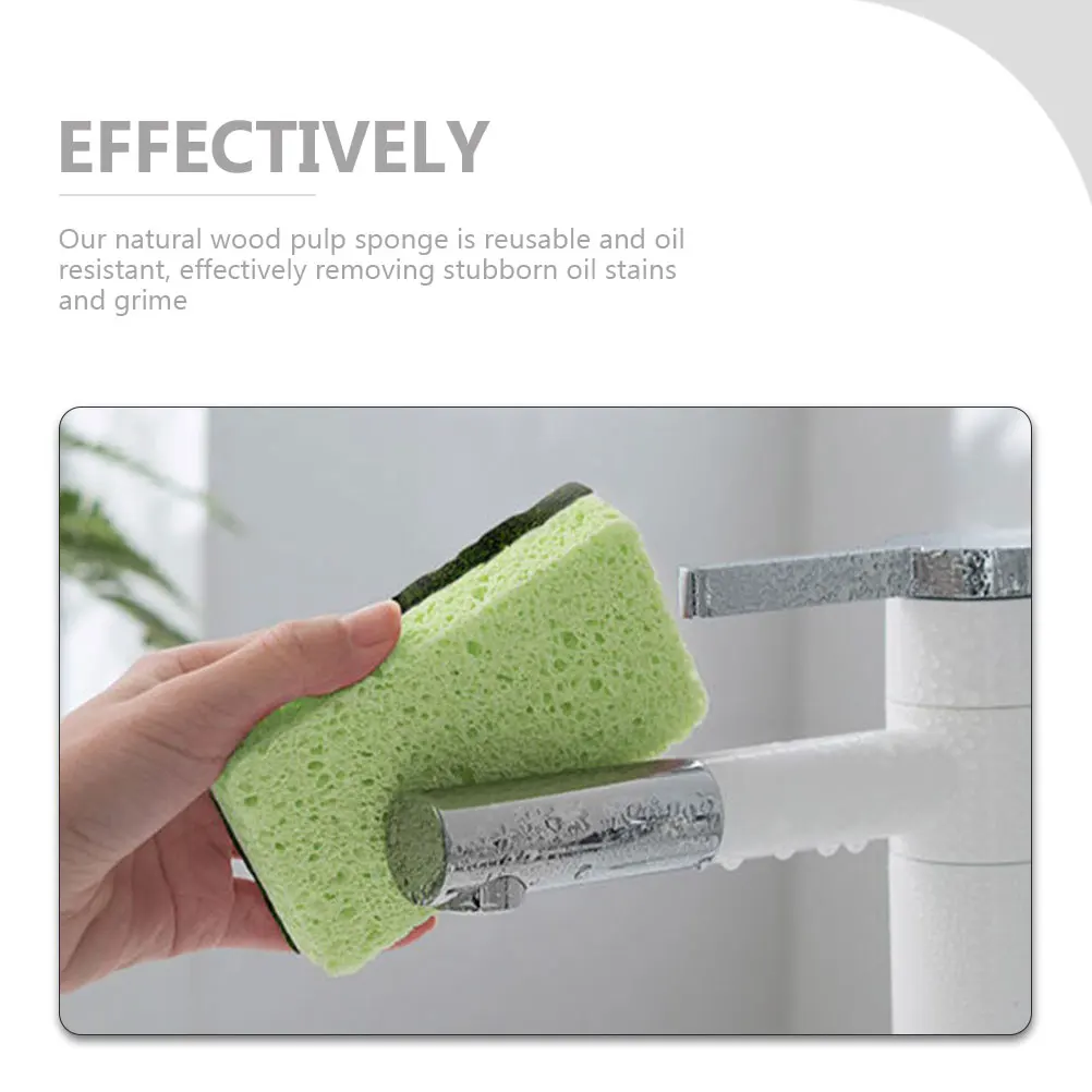 

8Pcs Cleaning Sponge Dish Washing Sponges Scrubbers Wood Pulp Reusable Non Scratch Kitchen Sponge for Dishes and Home