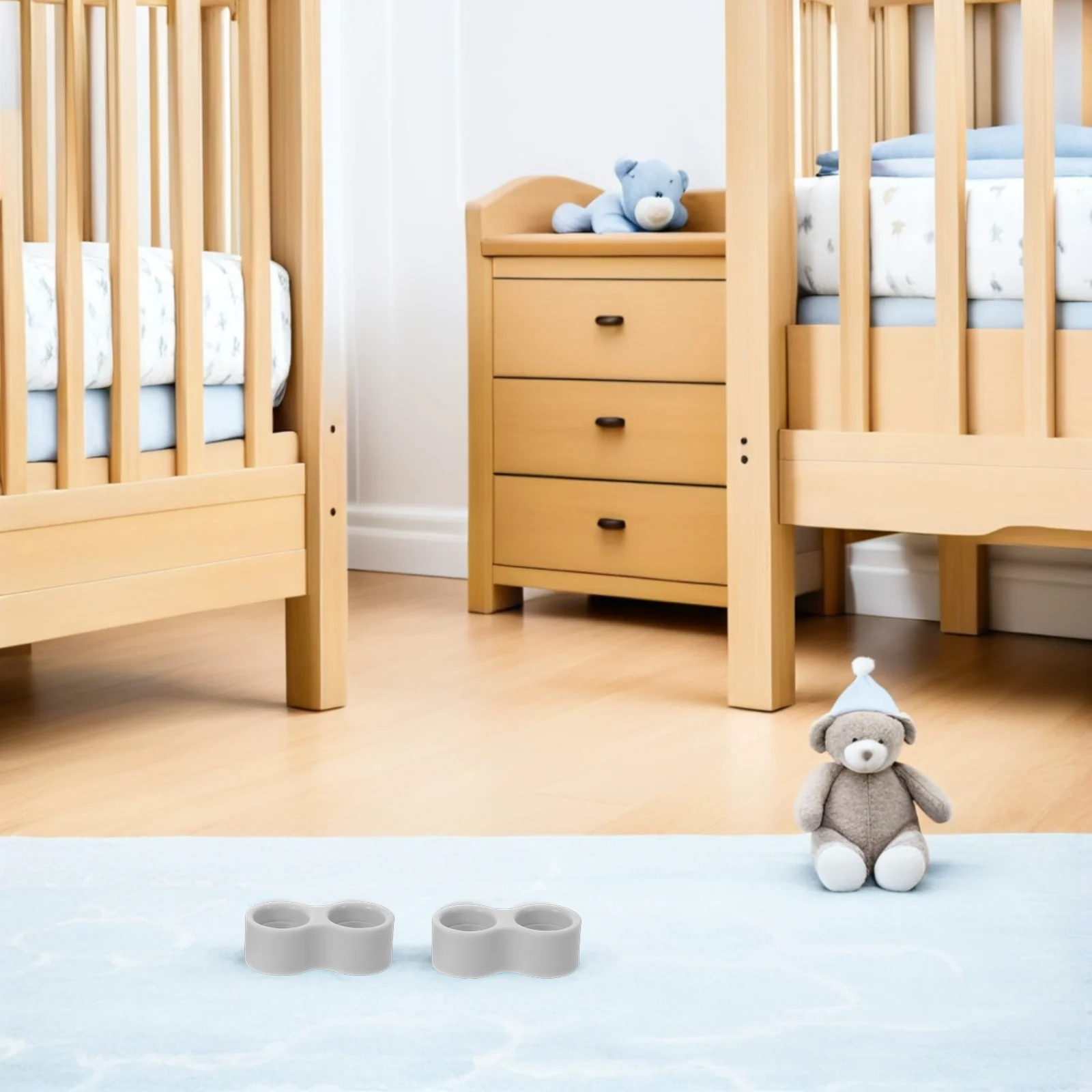 قطعتان من مثبت حظيرة الأطفال، قاعدة بلاستيكية مضادة للانزلاق، أداة تثبيت آمنة، حامل سياج للأطفال الصغار، دعامة لحظيرة اللعب الداخلية والخارجية