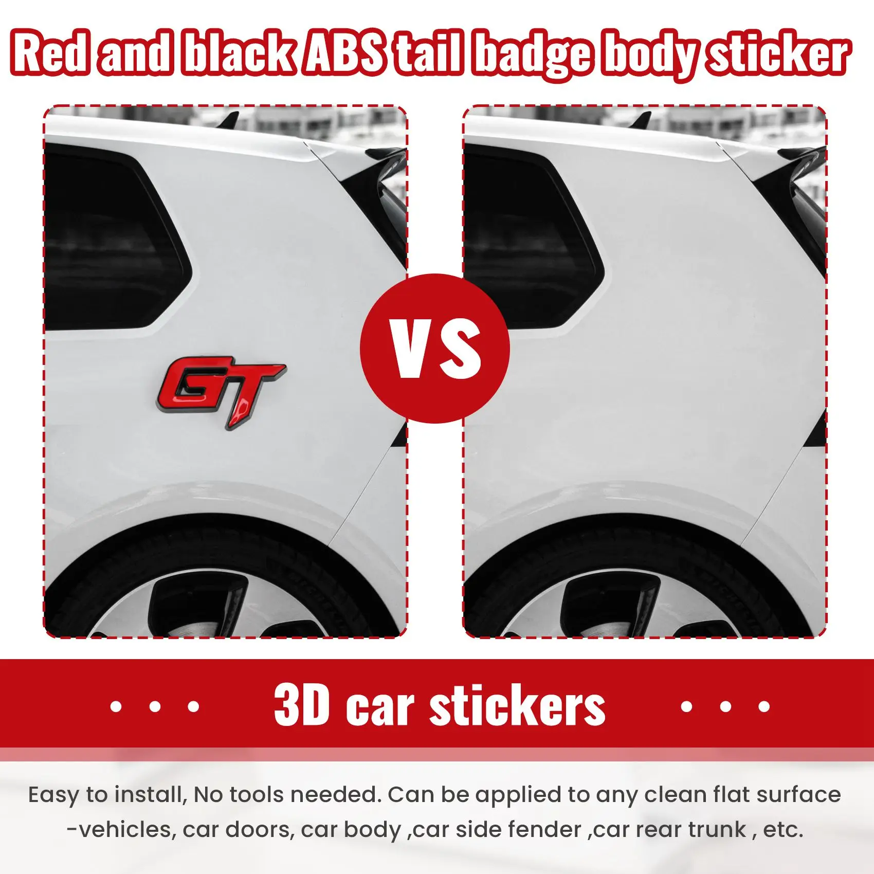 

3D Gt логотип автомобильная наклейка модный декор автомобиля наклейка для Ford Mustang Focus 2 3 Fiesta Ranger Mondeo Mk2