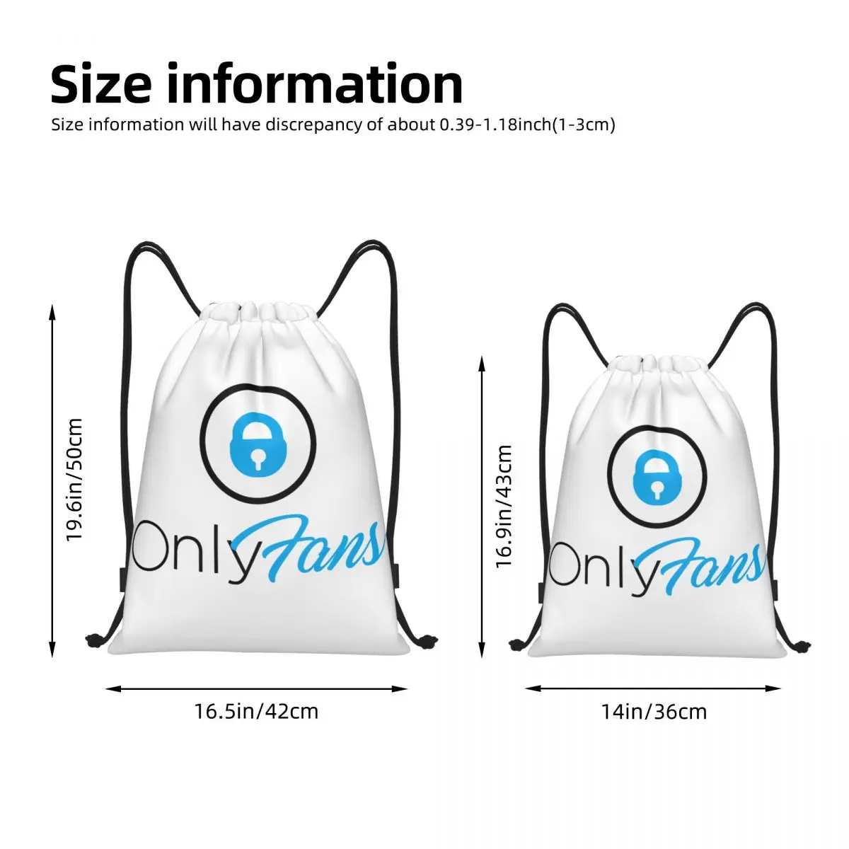 Onlyfans Drawstring Backpack Sports Gym Sackpack Only Fans Logo String Bags for Running