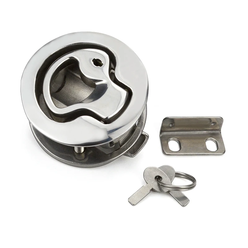 

Factory Outlets Pull Ring Lock Panel Cabinet Lock Surface Chrome Plated Industrial Round Cabinet Lock Hardware Products