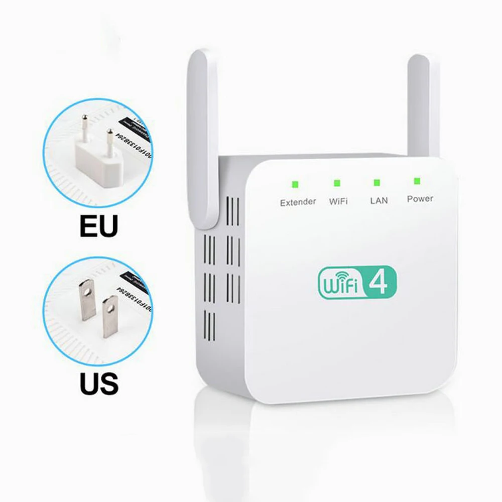 2.4Ghz WiFi Extender Long Range Wireless WIFI Booster 300Mbps Adapter Wi-Fi Amplifier Wi Fi Signal Repeator With Dual Antenna