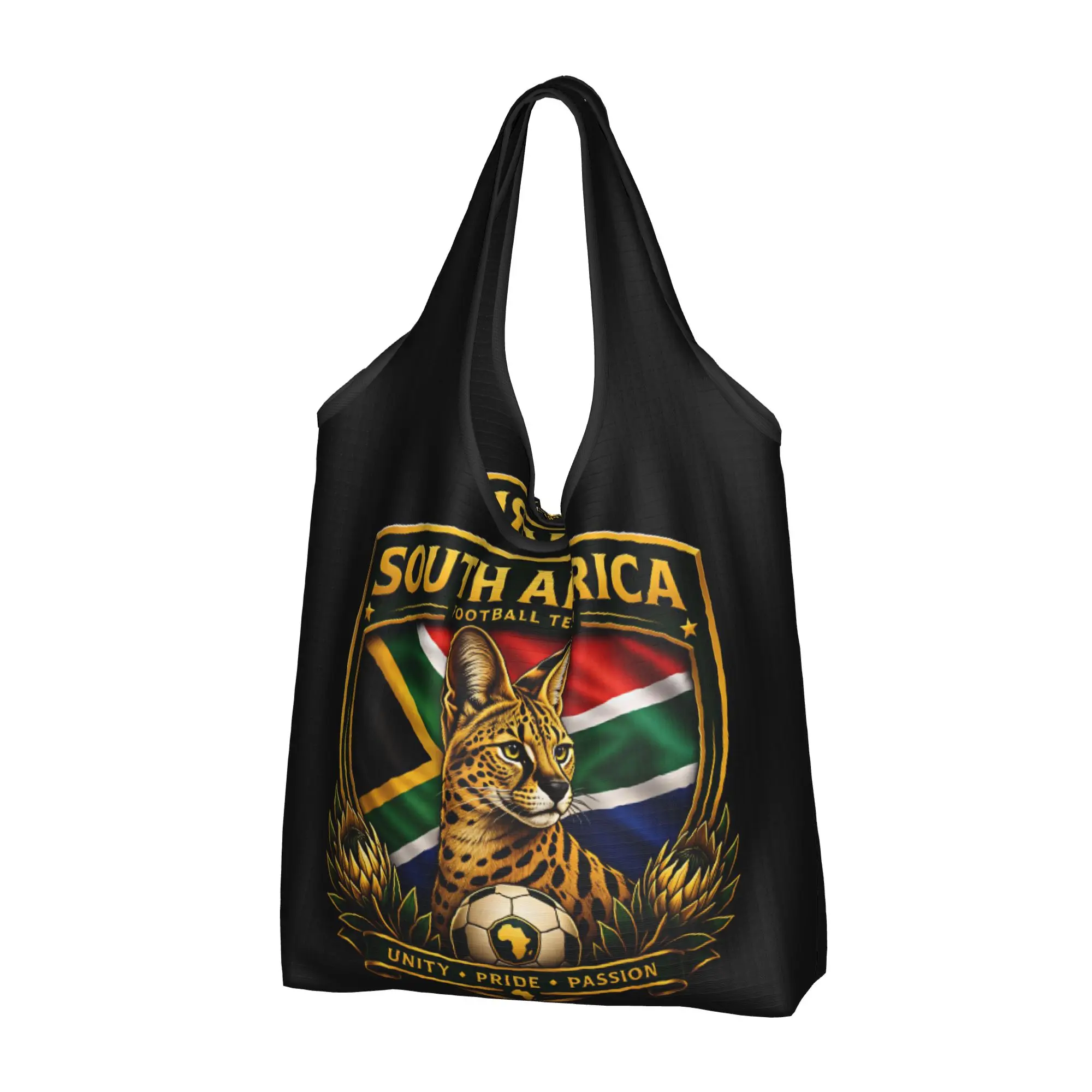 Fashion South Africa Football Team Flag Shopping Tote Bag Portable  Groceries Shopper Shoulder Bag
