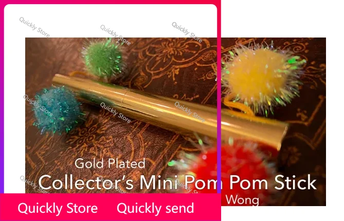 Collector's Mini Pom-Pom Stick by Alan Wong Magic tricks (Instant Download) Quickly send