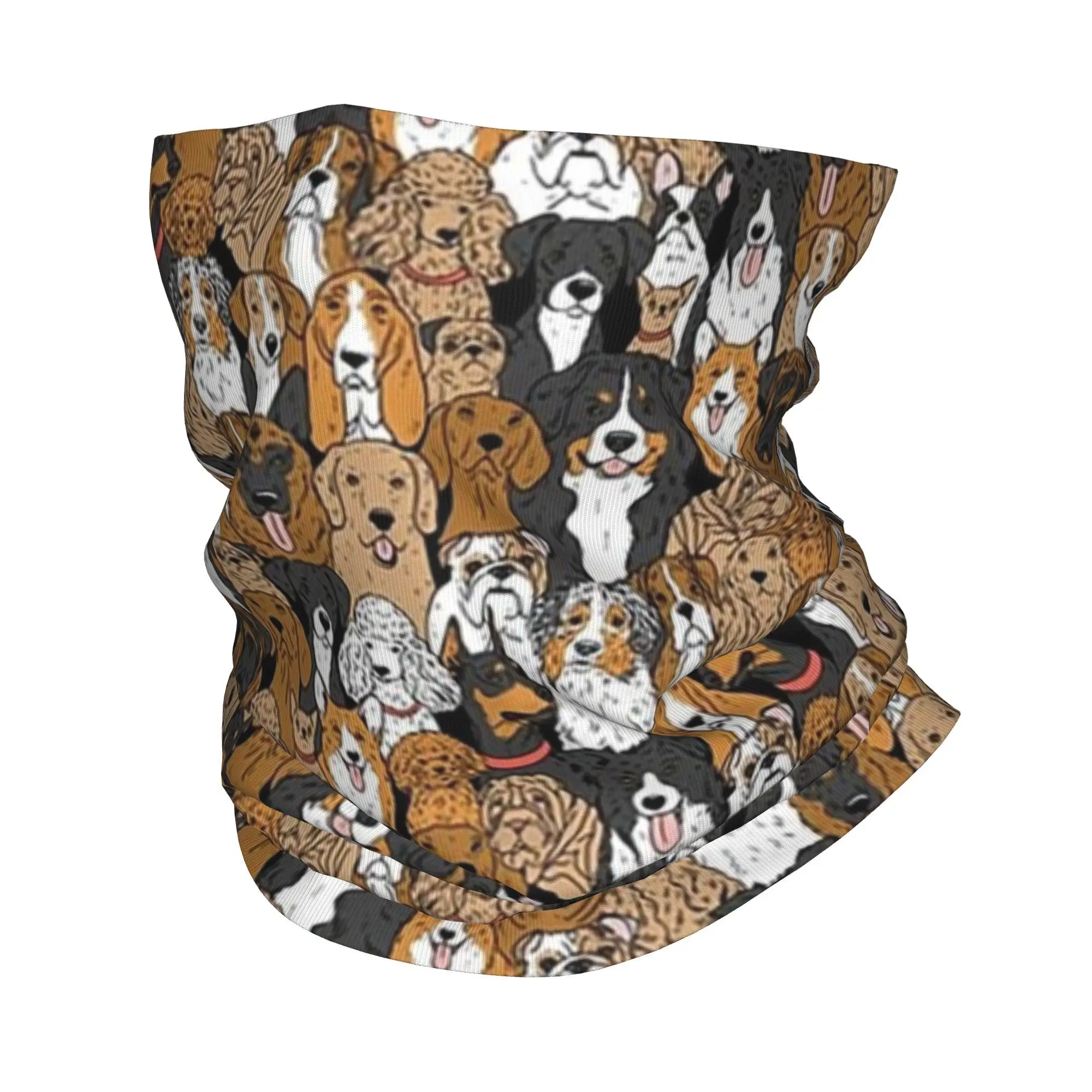 Muchos perros Bandana Cuello Polaina Impreso Wrap Bufanda Multiuso Mascarilla Ciclismo Unisex Adulto Transpirable