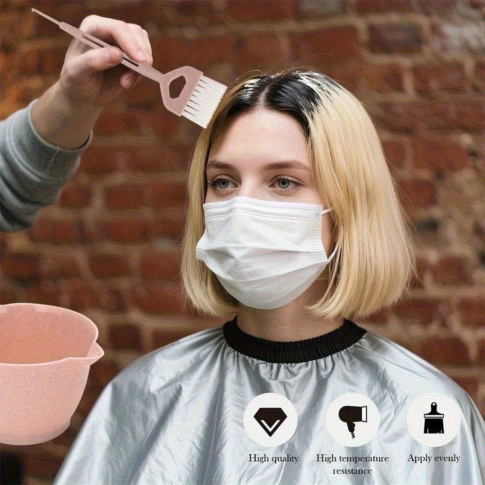 Hairdressing Mixing Bowl Brush Color Comb Set Hair Dyeing Bleaching Hair Dyeing Tools Hair Styling Portable