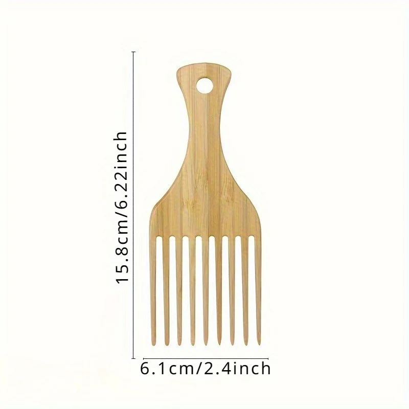 Solid Wood Fork Comb, Hairdressing Wood Comb, Vintage Oil Comb, Large Back Head Wide Tooth Comb