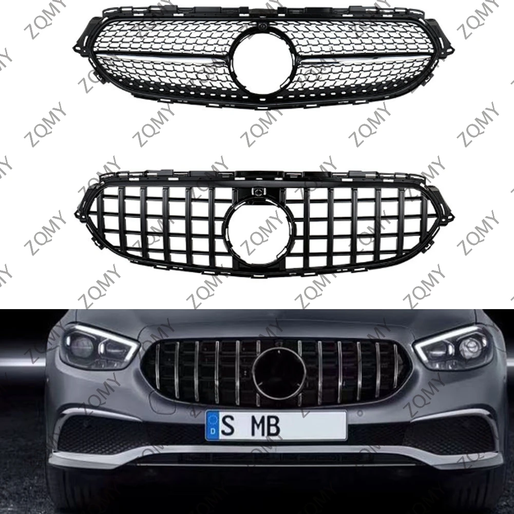 

Front Bumper Grille Centre Radiator Grid Grill For Mercedes Benz W213 E Class E300 E450 E53++ 2020 2021 2022 2023