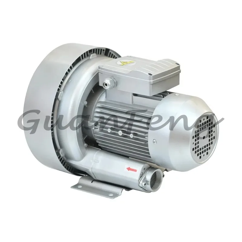 2.2kW Double‑Stage Side‑Channel Ring Vacuum Blower, AC 7×24H Working High‑Pressure Air Blower for Aquaculture
