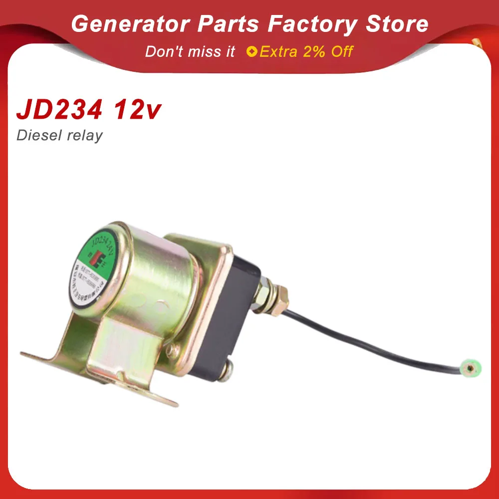 JD234 12v Diesel Generator Starter Relay Start Solenoid Relay for Genset Parts