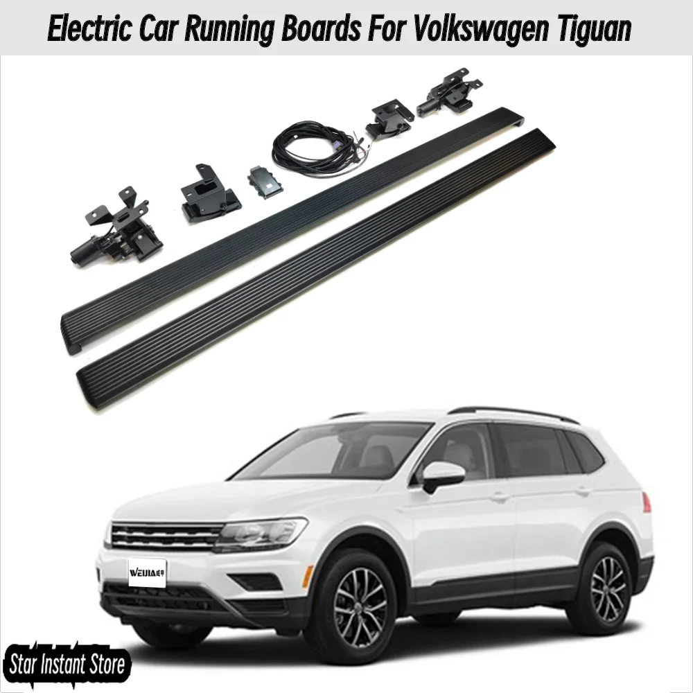 

Алюминиевые электрические выдвижные подножки для Volkswagen Tiguan, авто боковые ступеньки Nerf Bars, аксессуары для внедорожников