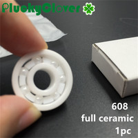 1pc 608 Full Ceramic Zro2/Si3n4 Ball Bearing Ceramic Inline Roller Skates Speed Skating Race Competition Bearings 608 Fast Speed