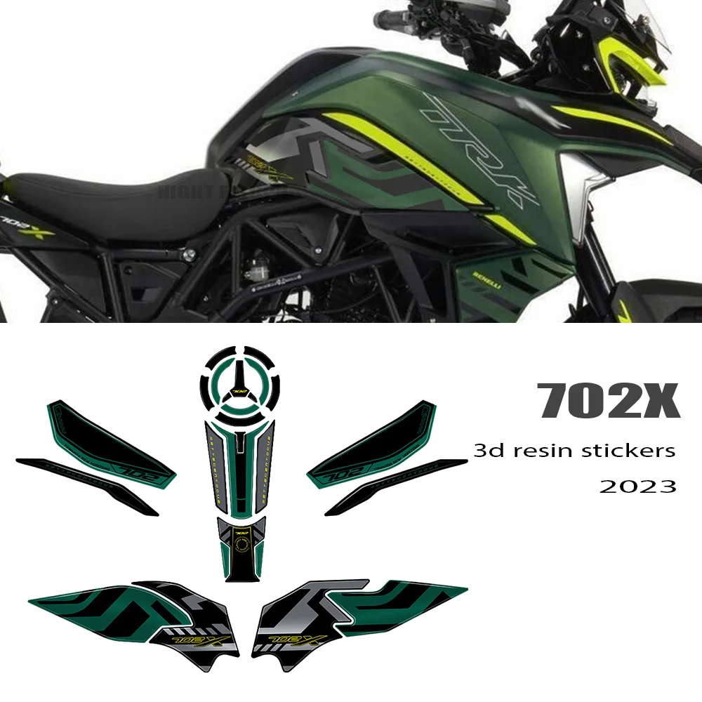 

3D Gel Epoxy Resin Sticker Tank Pad Protection Kit For Benelli TRK 702X TRK702X TRK 702 X 2023 2024 2025