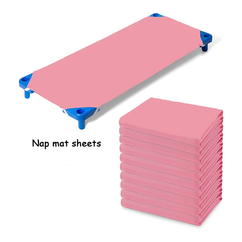 1PC Toddler Daycare Cot Sheets Breathable Solid Color Cots Fitted Sheet for Boy Girls Pre-School Naptime Cot Sheets Kids Bedding