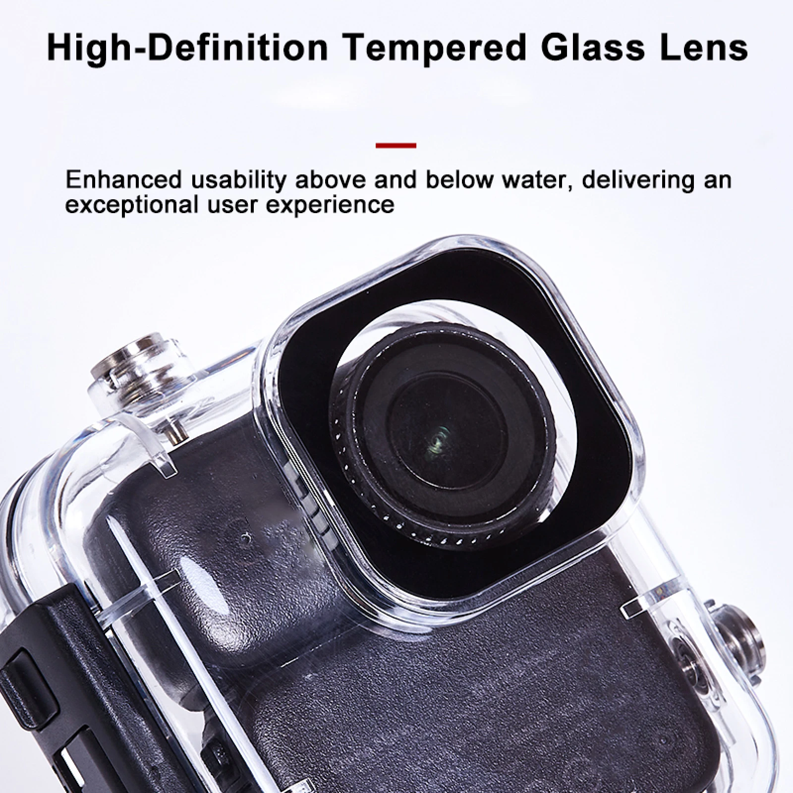 غطاء كاميرا رياضية مقاوم للماء بطول 60 مترًا من الزجاج المقسى الشفاف لكاميرا DJI Osmo Nano #1