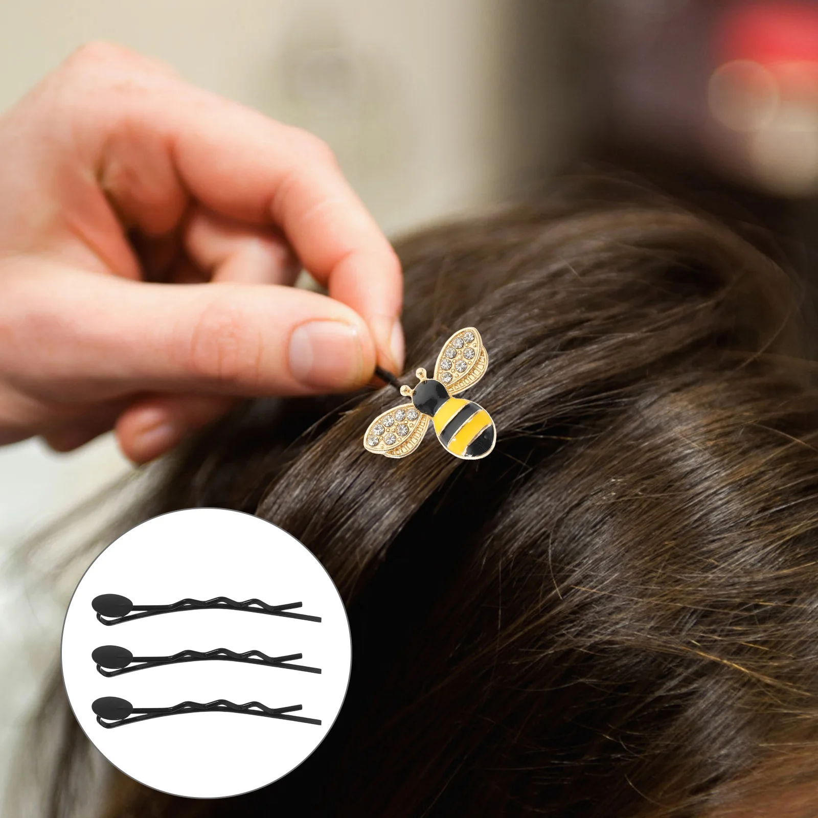 

100pcs Bobby Pins Black Metal Curved Non-Slip Side Clips For Bangs Updos Diy Accessories Making Supplies For