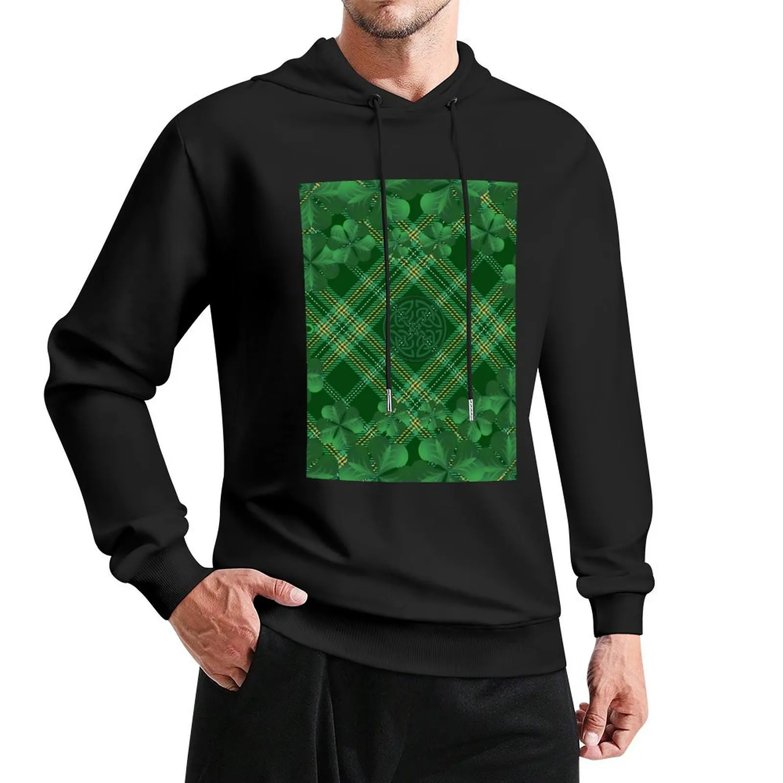 Irish Tartan Pullover Hoodie men's clothes men hoodie