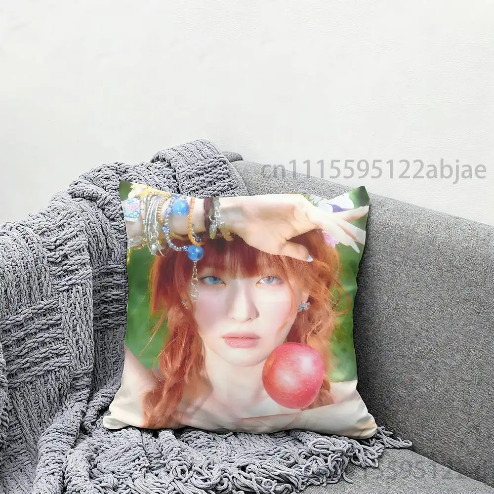R-Red Velvet Velvet Summer Throw Pillow Case Decoration Bed Custom Square Pillowcase Pad Cover