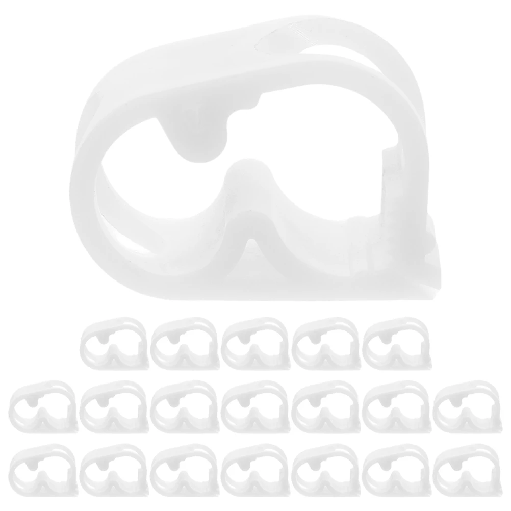 

20pcs White Replacement Water Hose Plastic Adjustable Flow Hose Clamp Clip Control Tube Clip Tube Clamp 4\