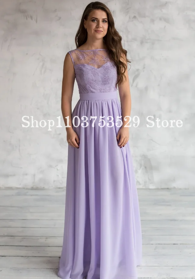 Elegant Mother of the Bride Dress Purple Sleeveless Tulle Lace Applique Long Formal Occasion Customised wedding party dress