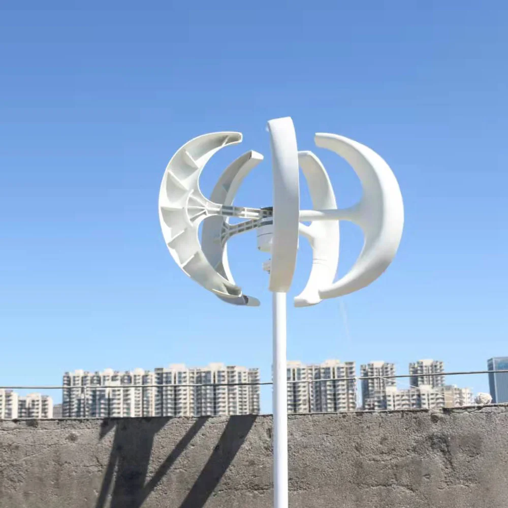 3000W Vertical Wind Turbine 12V 24V 48V Small Windmill Free Energy 220V Household Farm Sent To MPPT Controller