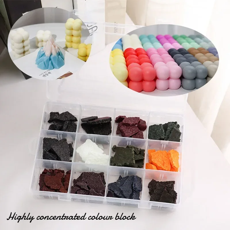 10g Aroma Candle Dye Handmade DIY Colour Mixing Pigment Highly Concentrated Colour Block Solid Block Dye Material