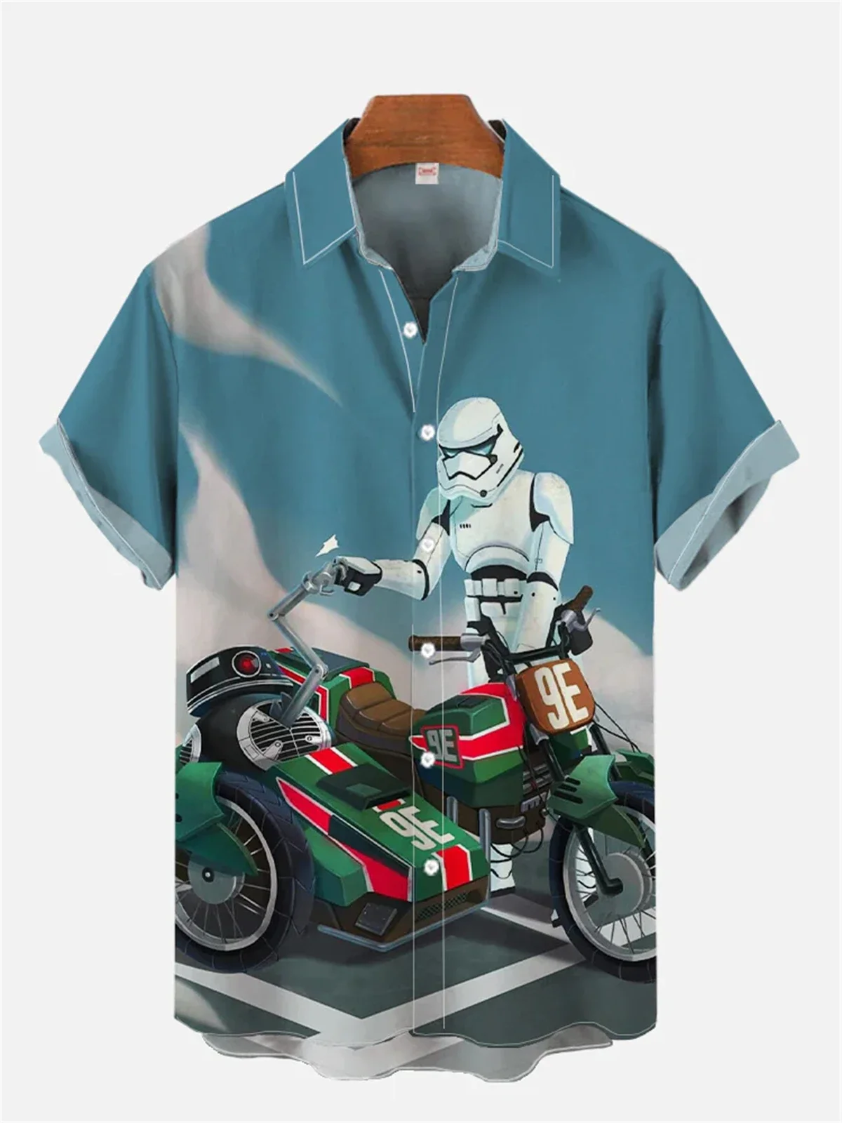 Camisas de manga corta con estampado divertido para hombre, Tops informales hawaianos con solapa, camisas holgadas de talla grande, novedad de