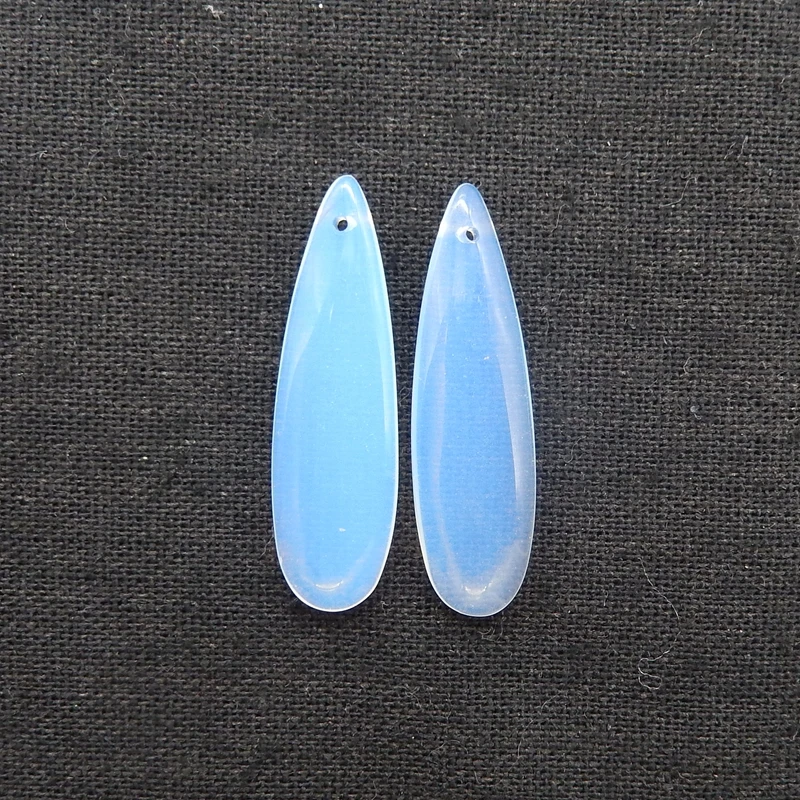 

Semiprecious Stones Opalite Earring Bead,Handmade Jewelry Earrings Accessories For Women 37x11x4mm 4.7g