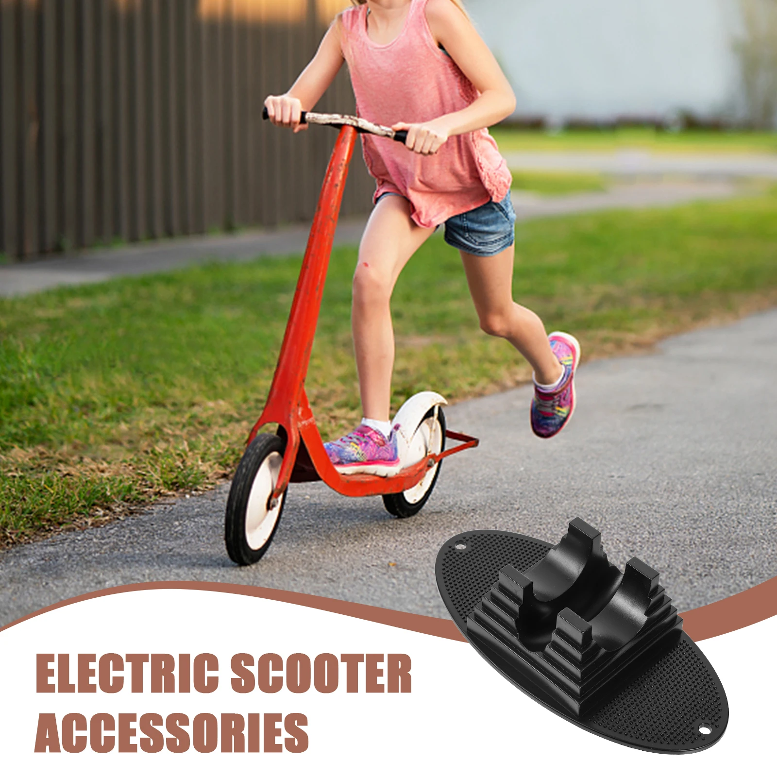 

2pcs Scooter Parking Rack Portable Lightweight Stand For Electric Scooter Outdoor Plastic Wheel Holder Balanced Stopper