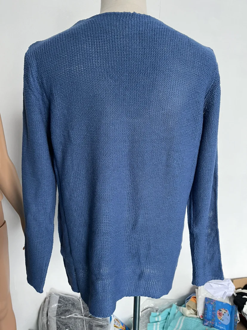 Männer 2025, Winter, übergroßer Pullover, schwerer Strickpullover mit V-Ausschnitt, langärmelig, einfarbig, lässig, warm, lockere Passform, Alltagskleidung, Herren – Detail 10