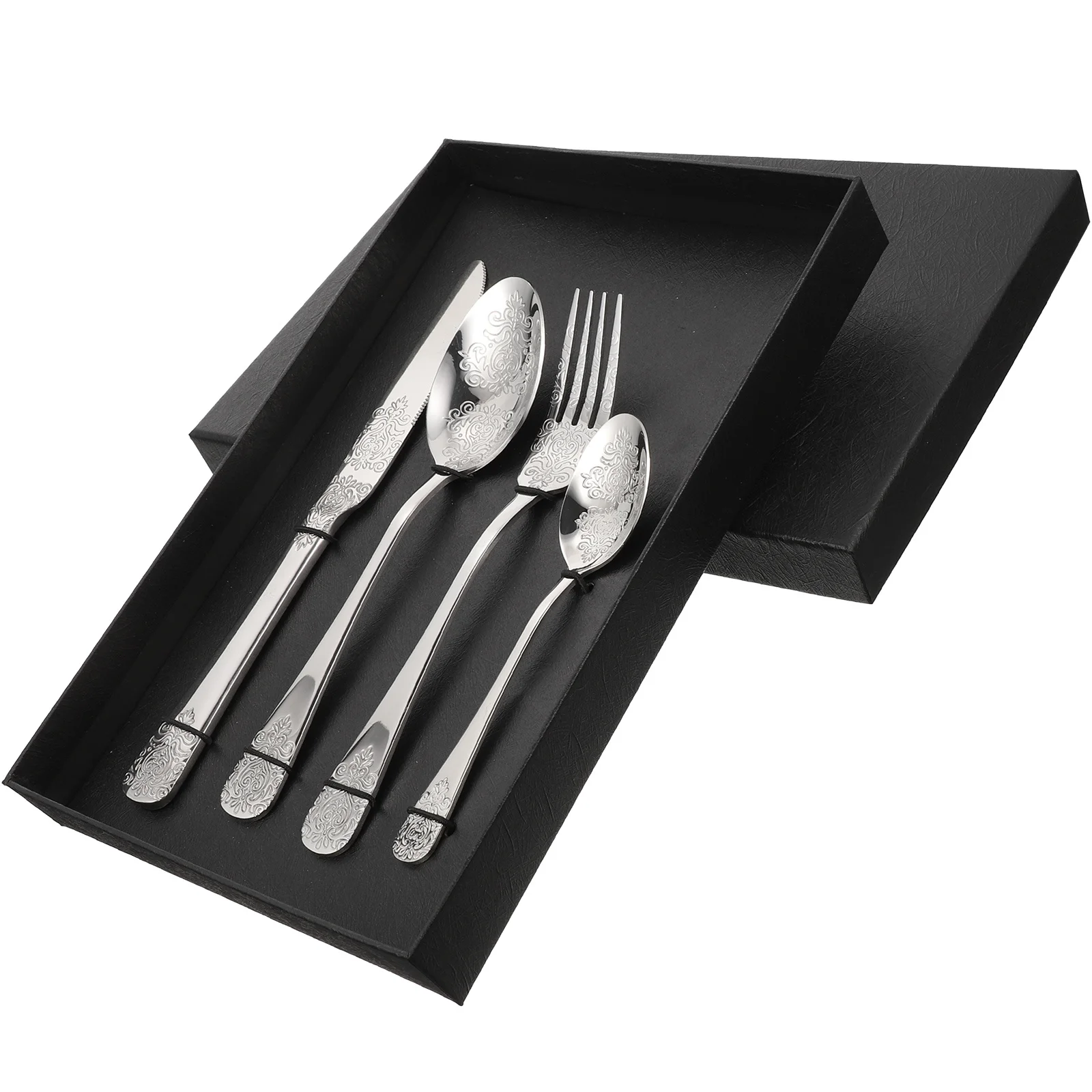 

1Set Modern Stainless Steel Flatware Set Exquisite Practical Kitchen Cutlery Elevate Dining Experience Home Use