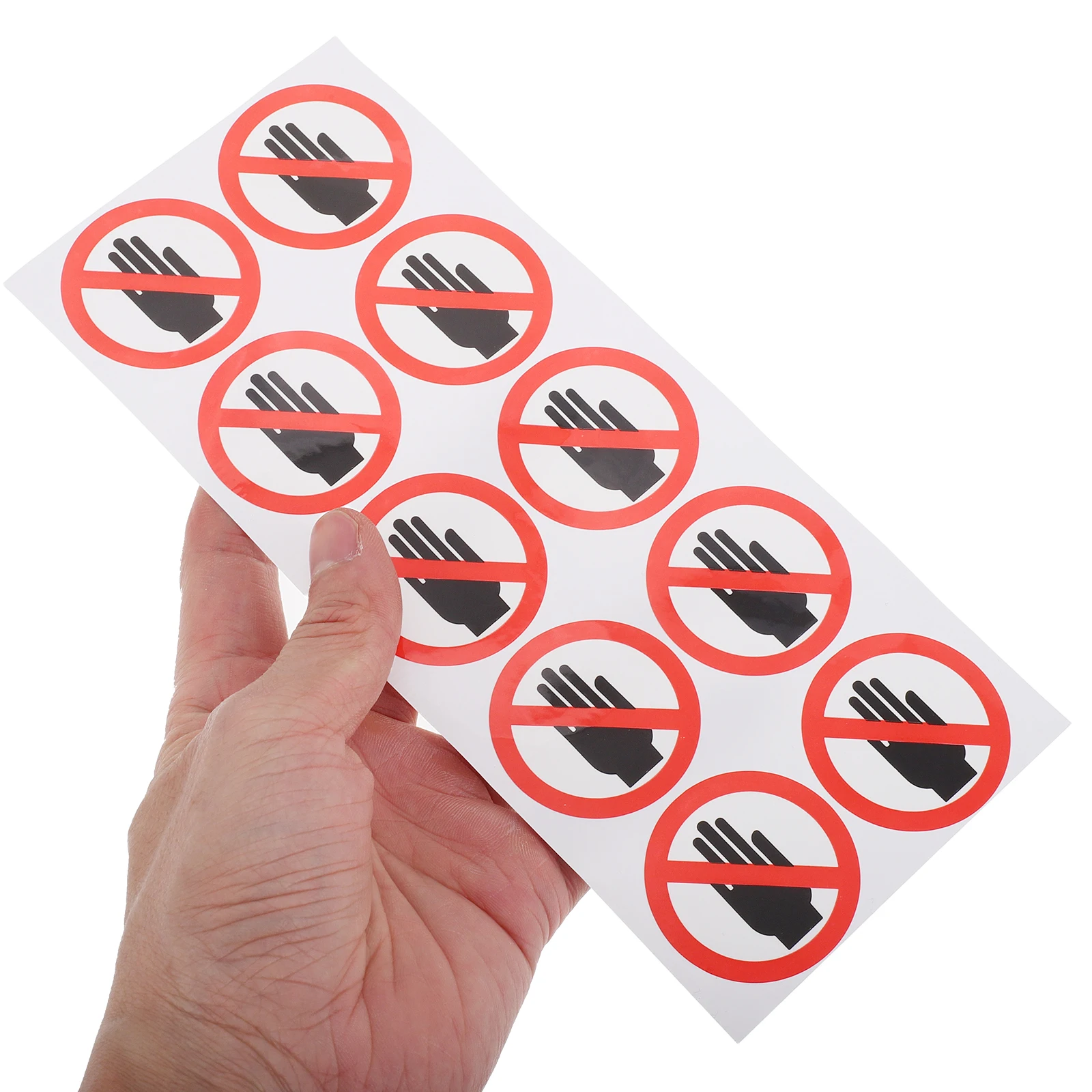 

Waterproof Safety Warning Stickers Do Not Touch Sign for Home Factory Warehouse Laboratory Furniture Appliances High Visibility