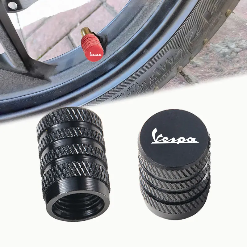 

For Piaggio Vespa Primavera 150 SPRINT LXV 125 125 200 Metal 2PCS Motorcycle Wheel Tire Valve Caps