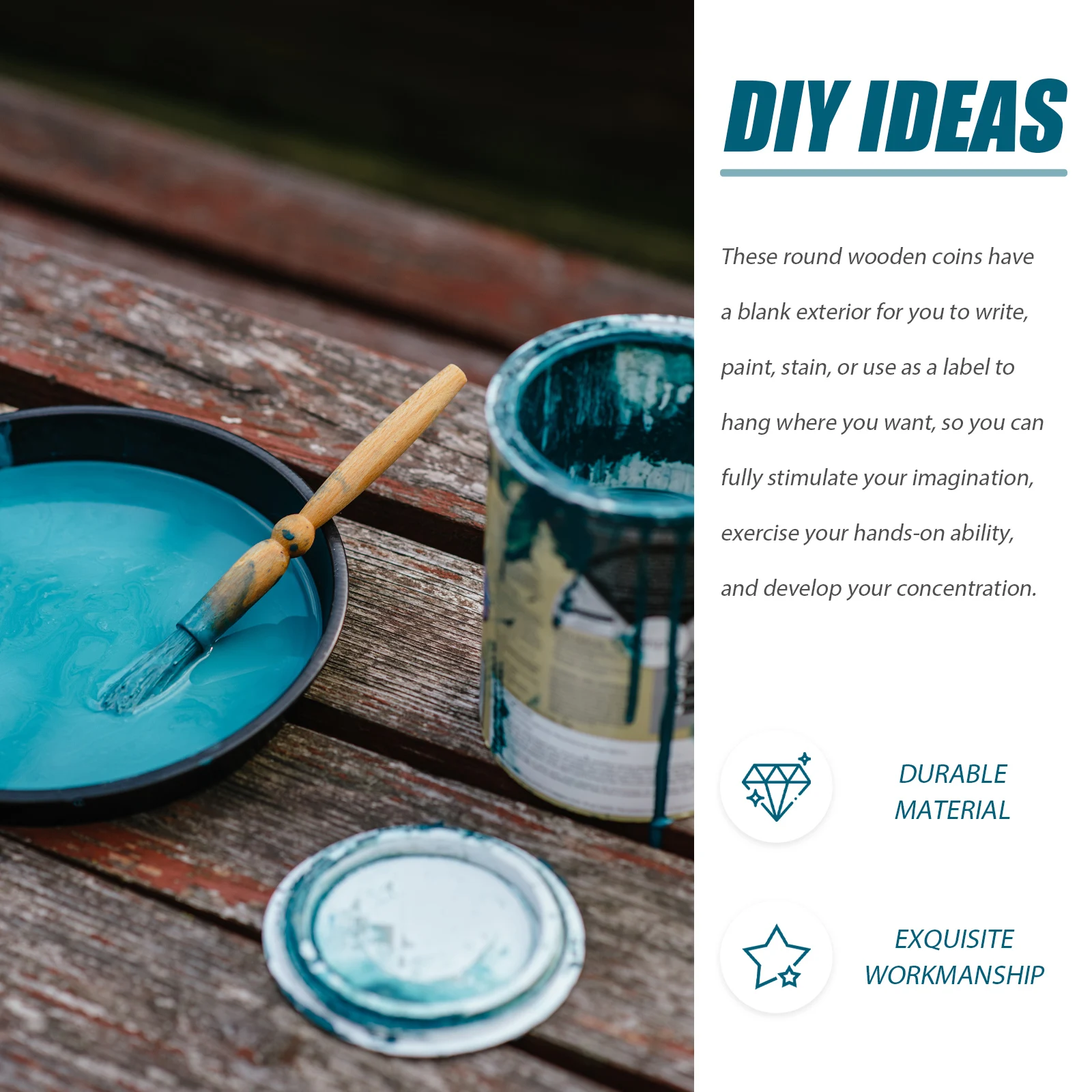 

20pcs Beech Wood Round Slices Unfinished Wooden Cutouts For Craft Diy Home Decor Wall Art Kids Graffiti Projects