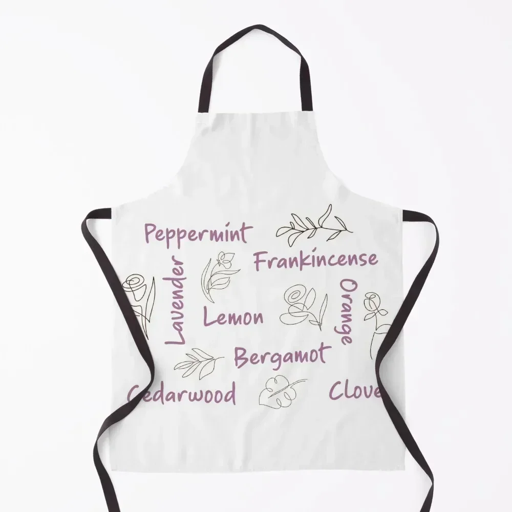 

Essential Oils Peppermint, Lavender, Orange, Lemon Apron carpenter Women Kitchen'S Manicurists Woman Kitchen Apron