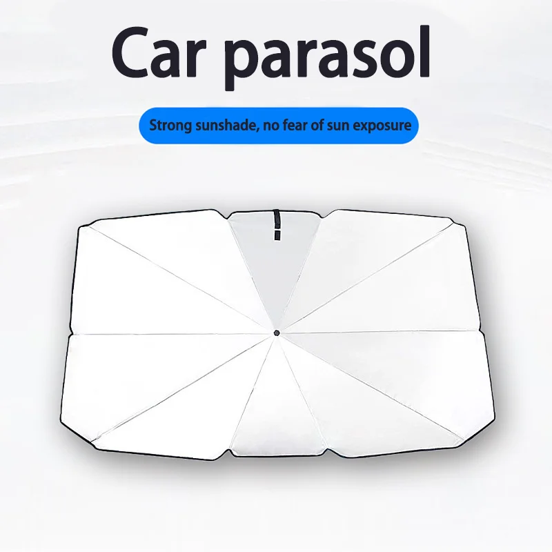 Car parasol sunscreen, thermal insulation, front windshield, sunscreen, silver-coated, thickened, sunscreen, portable storage